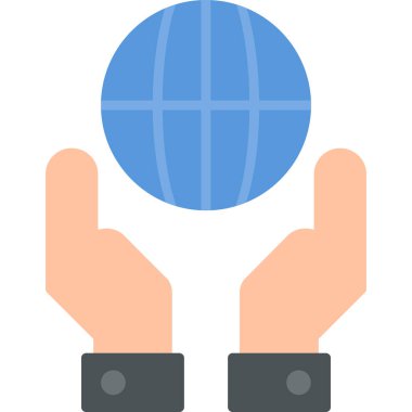 global network, simple vector illustration