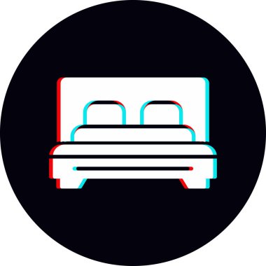 Yatak simgesinin vektör illüstrasyonu