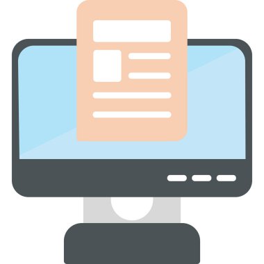 Bilgisayar monitörü. Basit resimleme