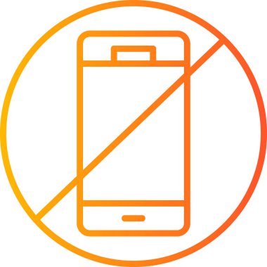 Cep telefonu yok, akıllı telefon aygıtının dijital illüstrasyonu 