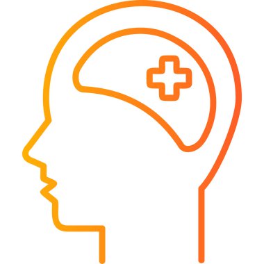 Klinik psikoloji modern simge, vektör illüstrasyonu