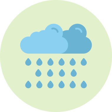 yağmur ikonu vektör illüstrasyonu