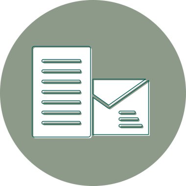 Mektup. Web simgesi basit illüstrasyon