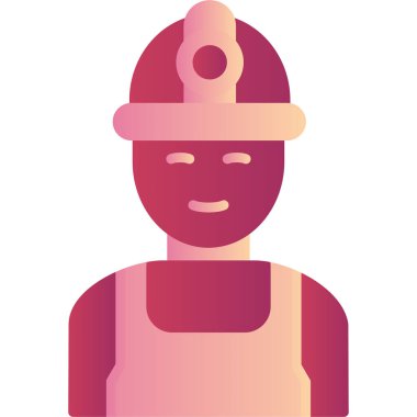 İşçi modern simge, vektör illüstrasyonu