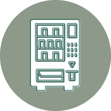 Satış makinesi. Web simgesi basit tasarım