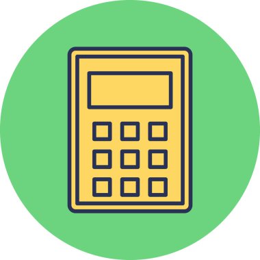 Web hesap makinesi simgesi. vektör illüstrasyonu