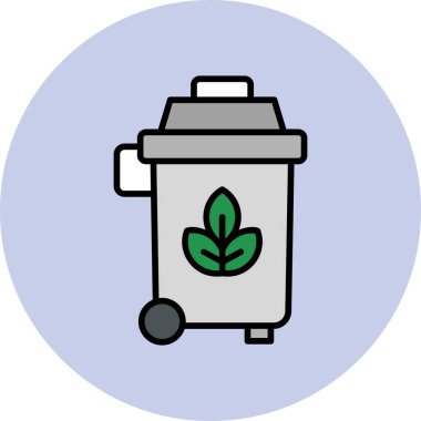 Trash bin icon, vector illustration simple design