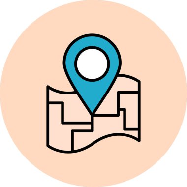Location pin on map. web icon simple illustration