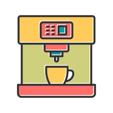 kahve makinesi simgesi. vektör çizim