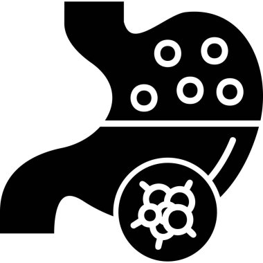 Bakteriler. Web simgesi basit illüstrasyon