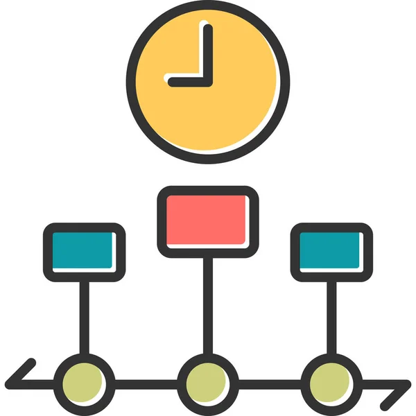 Timing Icono Web Diseño Simple — Vector de stock