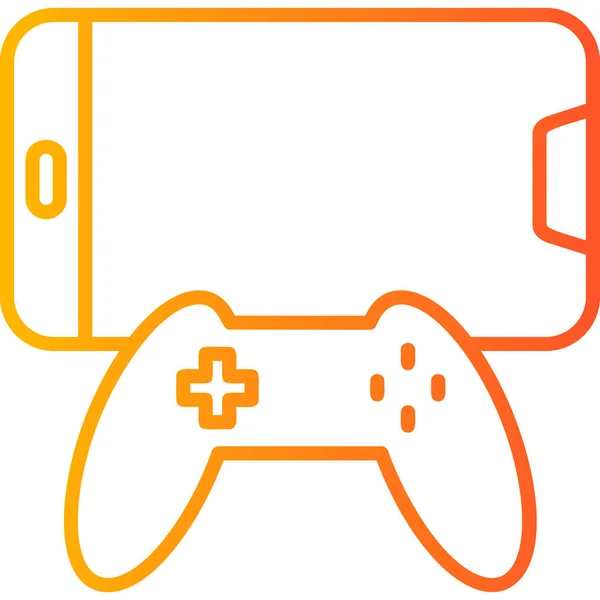ゲームジョイスティックとモバイル スマートフォンデバイスのデジタルイラスト — ストックベクタ