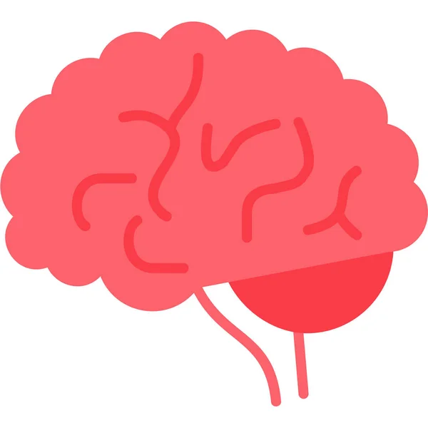 Icône Cérébrale Illustration Simple — Image vectorielle
