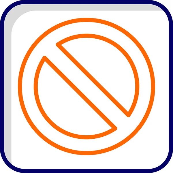Icona Segno Proibizione Illustrazione Vettoriale — Vettoriale Stock