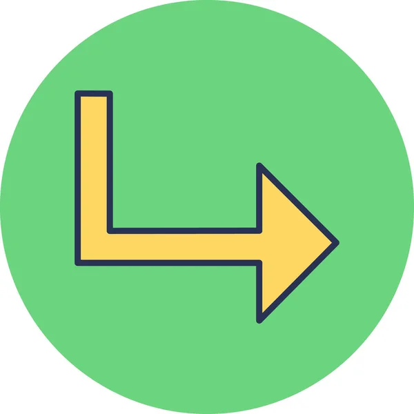 Icono Flecha Signo Vector Ilustración — Vector de stock