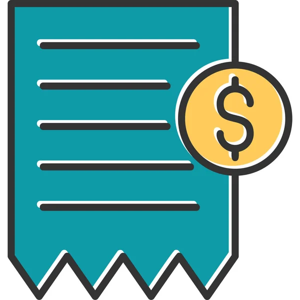 Invoice Web Icon Simple Illustration — Stock Vector