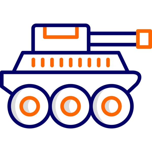 Panzer Web Icon Vektor Illustration — Stockvektor