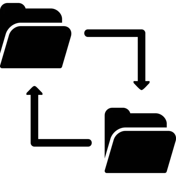 Fichiers Xchange Icône Vectoriel Illustration — Image vectorielle