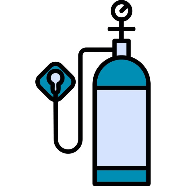 Illustrationssymbol Für Sauerstofftanks Für Den Persönlichen Und Gewerblichen Gebrauch — Stockvektor