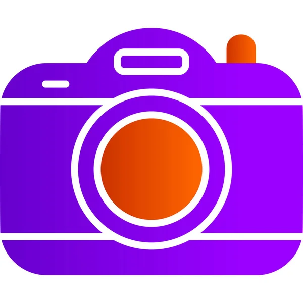 Simple Camera Flat Vector Illustration — Stock Vector