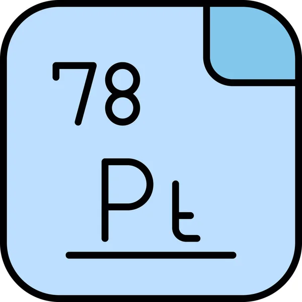 Platinum Mendeleev Periodic Table Icon — Stock Vector