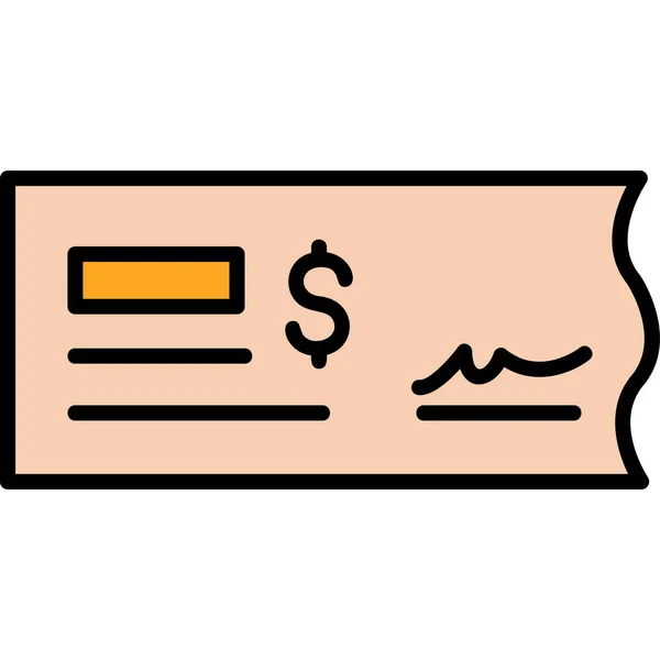 Bankovní Kontrola Webové Ikony Jednoduchá Ilustrace — Stockový vektor