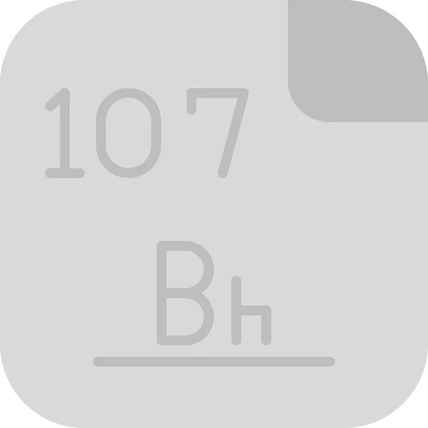 Bohrium Elemento Químico Web Ilustração Simples — Vetor de Stock