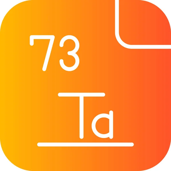 Tantalum Chemisch Element Mendeleev Periodiek Pictogram — Stockvector