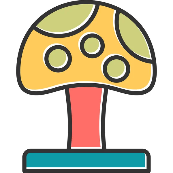 蘑菇图标矢量插图 — 图库矢量图片
