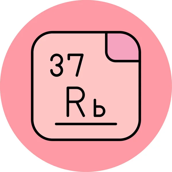 Rubidium Układ Okresowy Mendelejewa — Wektor stockowy