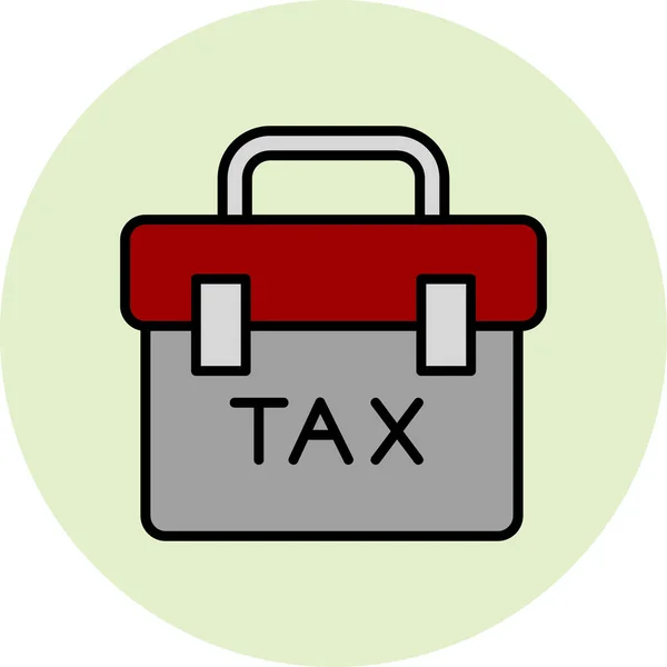 Portafolio Impuestos Icono Vector Ilustración — Vector de stock