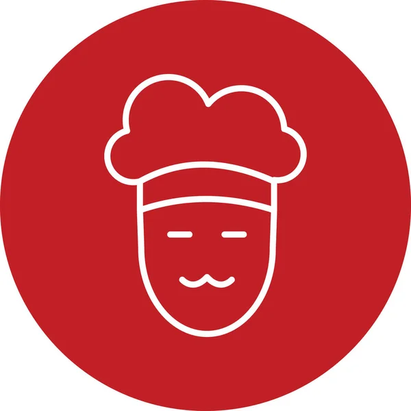 Ilustración Vectorial Del Icono Del Chef — Vector de stock