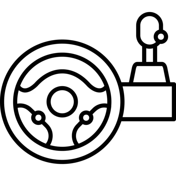 Gaming Steering Wheel Icon Vector Illustration — Stock Vector