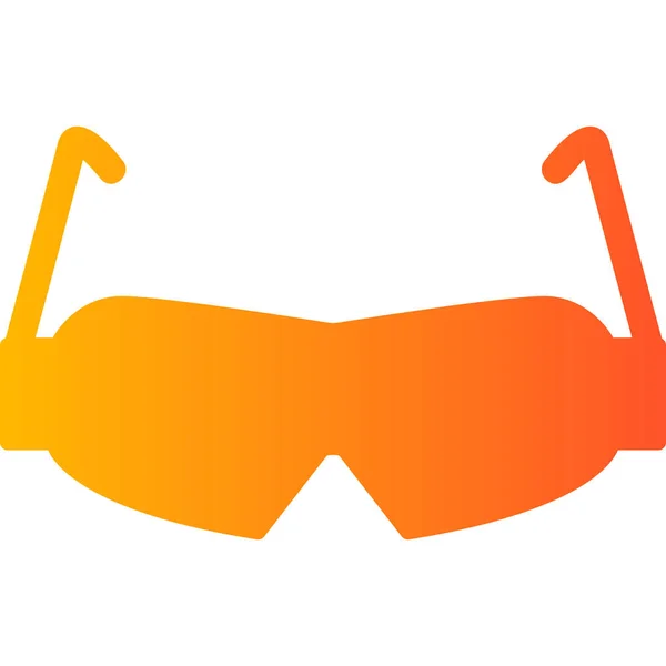 Safety Goggles Vector Glyph Icon — Stock Vector