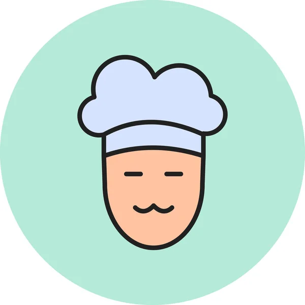 Icône Chef Illustration Vectorielle — Image vectorielle