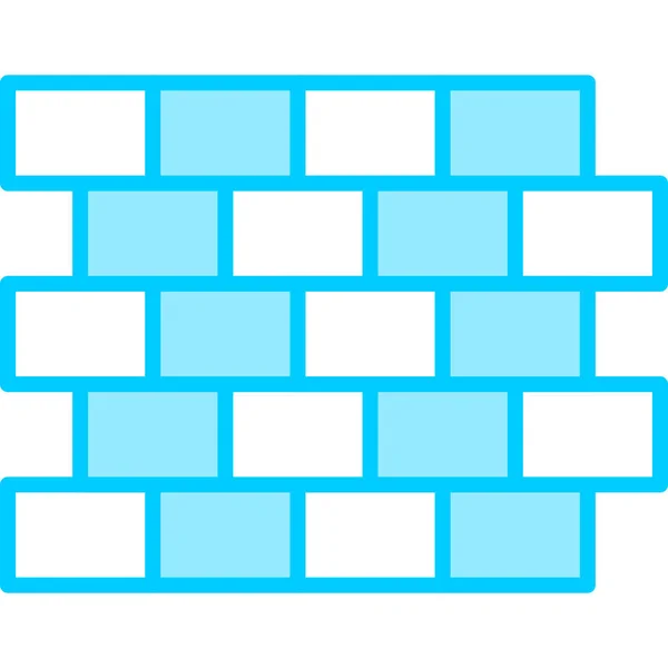 Einfache Illustration Von Backsteinmauer Gebäude Symbol — Stockvektor