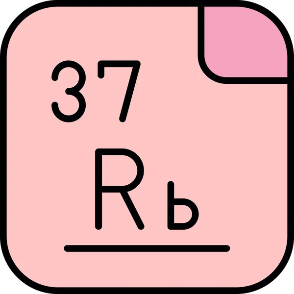 Rubidium Periodisk Tabell Över Mendeleev — Stock vektor