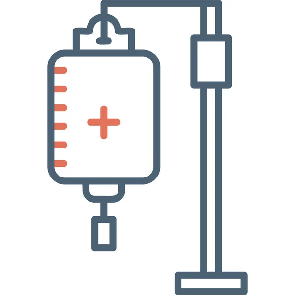 Chemotherapy Icône Ligne Vecteur Transfusion Sanguine — Image vectorielle