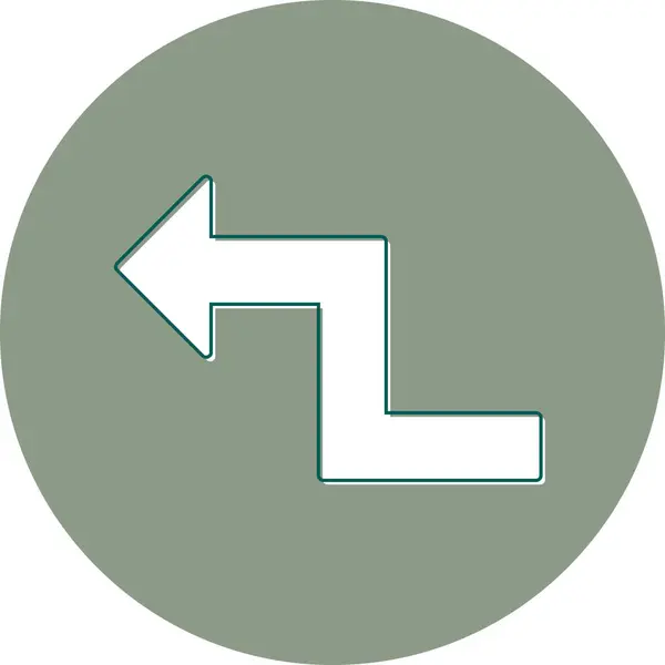 Dirección Izquierda Icono Flecha Para Proyecto — Vector de stock