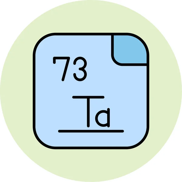 Tantal Chemisches Element Mendeleev Periodensystem Symbol — Stockvektor