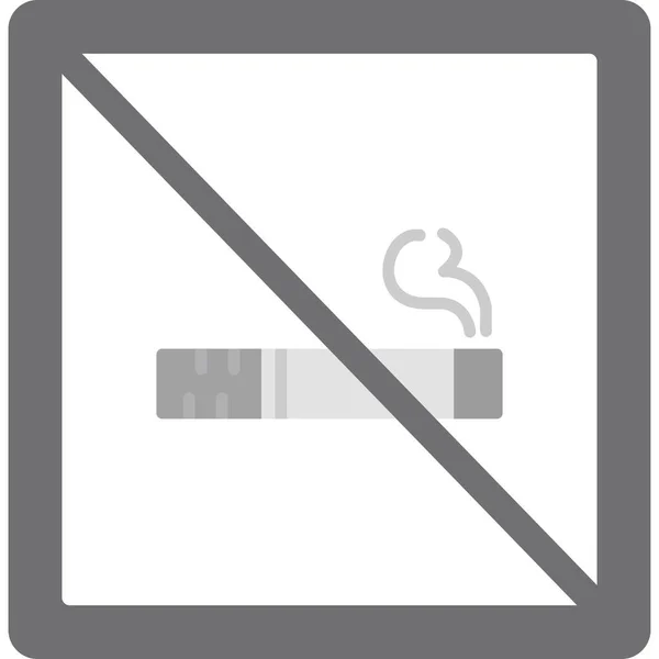 Fumar Icono Aislado Fondo Abstracto — Vector de stock
