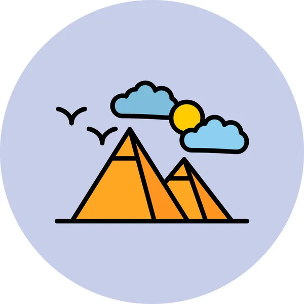 Een Piramide Web Icoon Eenvoudige Illustratie — Stockvector