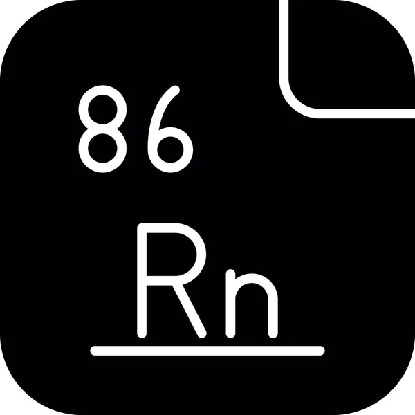 Radon Élément Chimique Illustration Simple — Image vectorielle