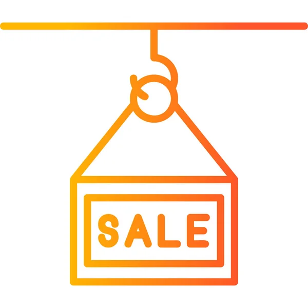 Hanging Sale Tag Simple Web Icon — Stock Vector
