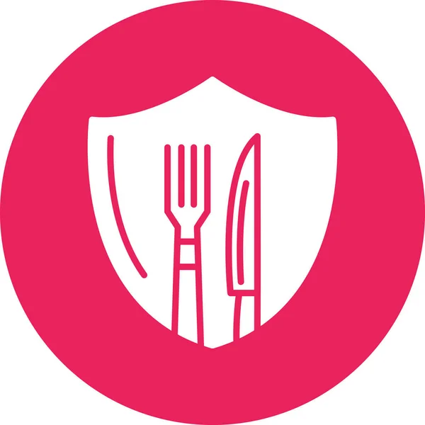 Cutlery Shield 아이콘 디자인 — 스톡 벡터