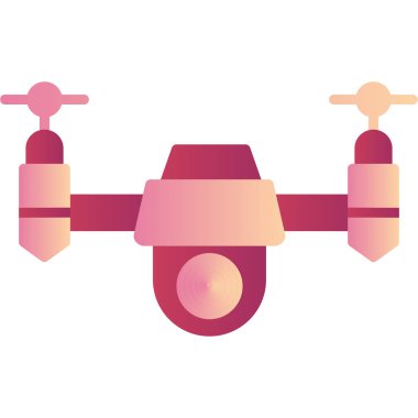 Drone simgesi, vektör illüstrasyonu basit tasarım