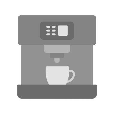 Kahve makinesi ikonu. Web için çay fincanı vektör simgelerinin düz çizimi