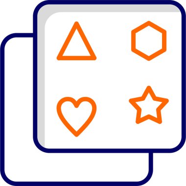 Kalp ikonu vektör illüstrasyonu