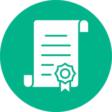 Sertifika. Web simgesi basit tasarım 