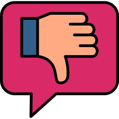 Hoşlanmamak. Web simgesi basit tasarım